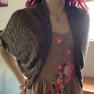Decree knit shrug (brown)